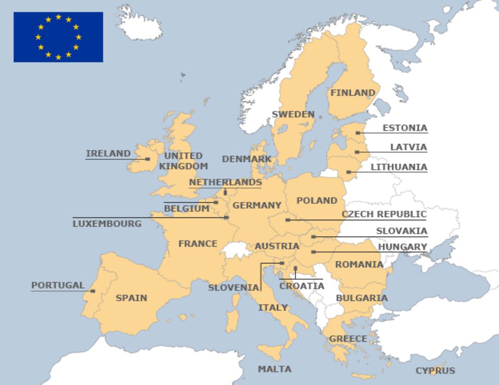 Dalinių krovinių iš Europos pristatymo shema.